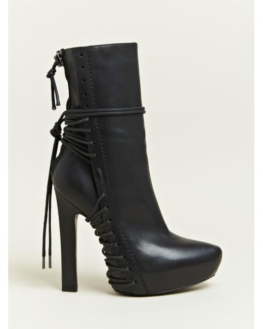Haider Ackermann Black Haider Ackermann Womens Lace Elbamatt Boots