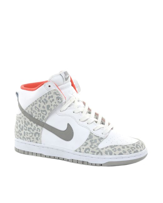 Nike Dunk Grey Leopard High Top Trainers | Lyst Canada