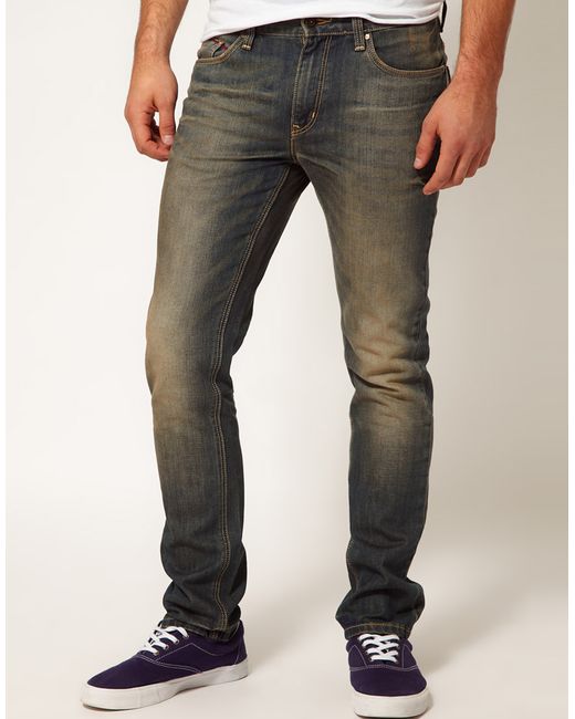 PUMA Jeans Slim Fit Dirty Wash in Blue for Men |