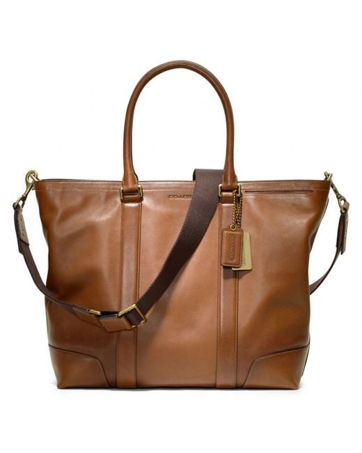 COACH Brown Bleecker Legacy Leather Business Tote