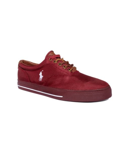 Polo Ralph Lauren Vaughn Nylon Sneakers in Red for Men | Lyst
