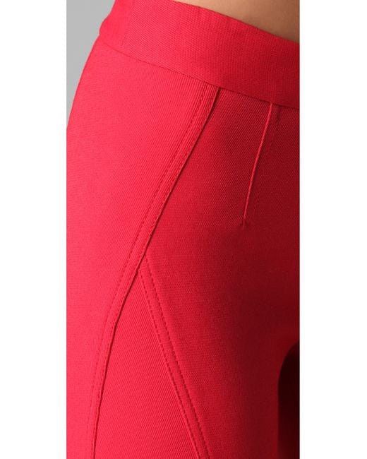 Donna Karan Red Back Zip Pants