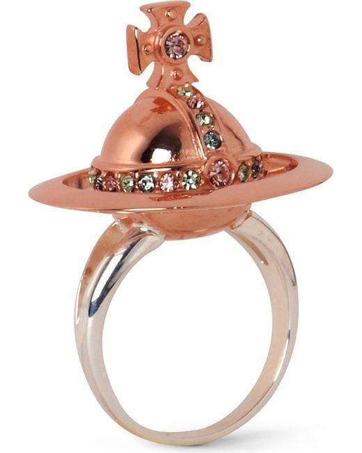 Vivienne Westwood Metallic New Poison Orb Swarovskiencrusted Ring