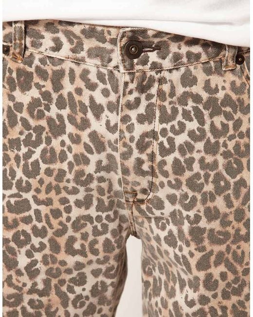 Leopard print shorts best sale denim