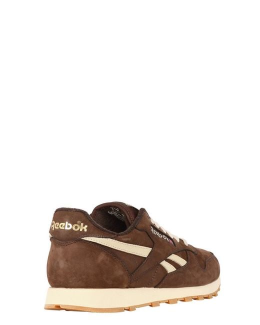 Brown reebok classic shoes discount