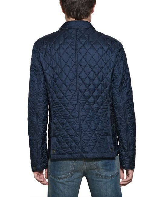 Burberry Brit Quilted Nylon Jacket in Blue for Men | Lyst