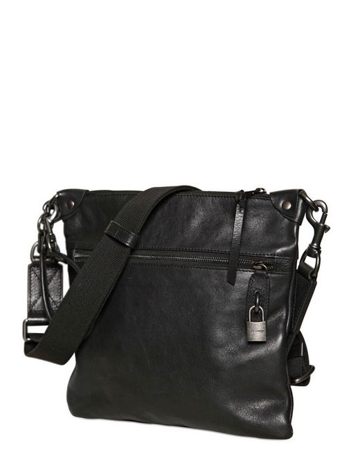 Dolce & Gabbana Leather Shoulder Bag in Black for Men | Lyst