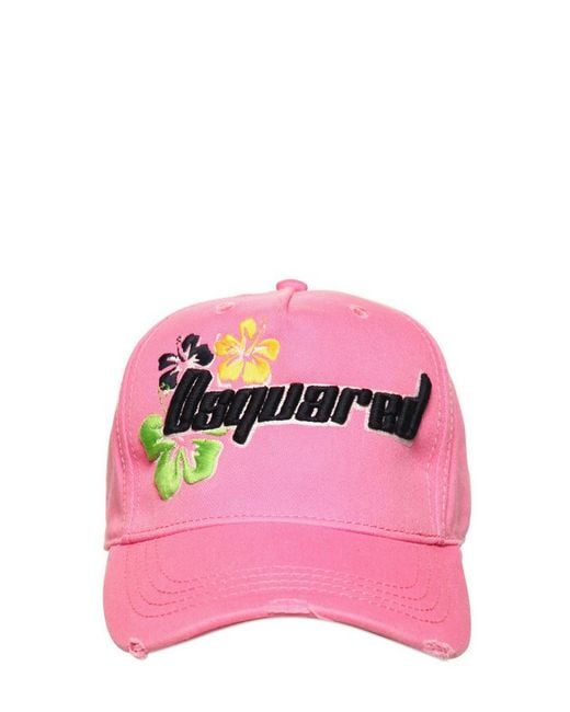 DSquared² Cotton Gabardine Baseball Cap in Pink for Men Mens Accessories Hats 