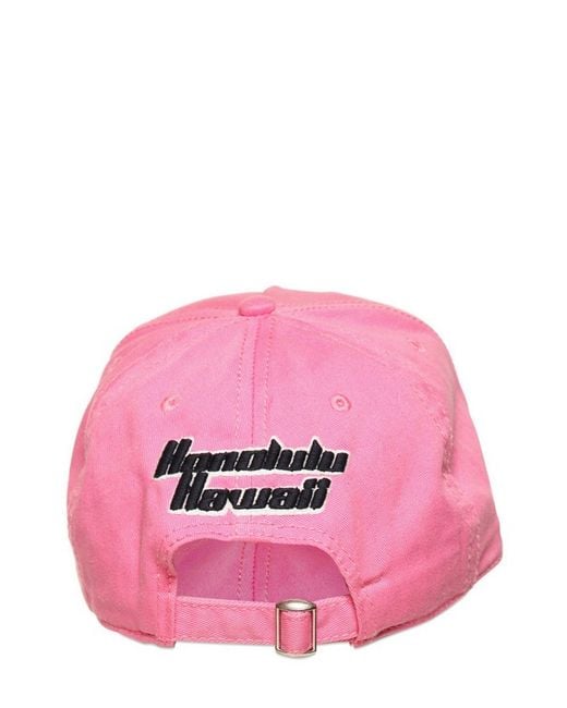 Mens Accessories Hats DSquared² Logo-patch Cotton Cap in Pink for Men 