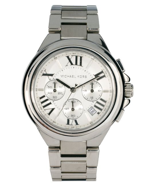 Michael Kors Roman Numerals Chronograph Watch in Metallic | Lyst