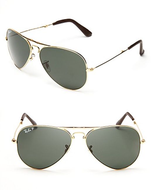 Ray-Ban 18k Gold Plated Foldable Polarized Aviator Sunglasses Limited  Edition in Black | Lyst