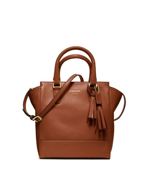 COACH Legacy Leather Mini Tanner in Brown Lyst