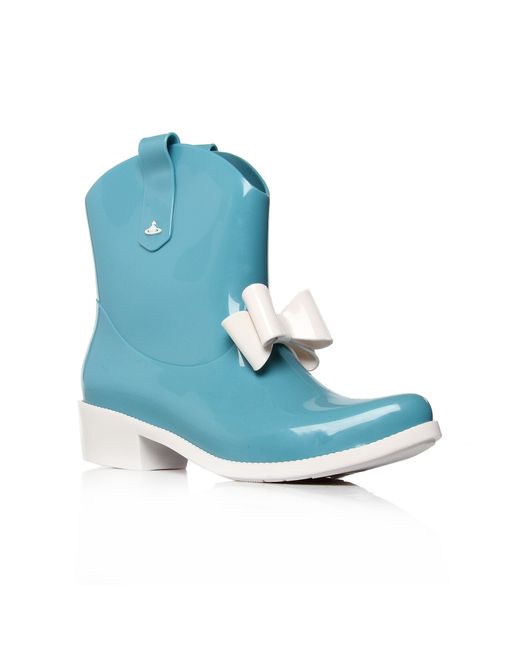 Melissa + Vivienne Westwood Anglomania Short Wellington Boots in Blue |  Lyst Canada