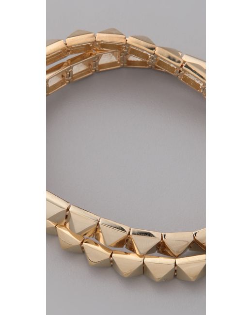 Noir Jewelry Pyramid Bracelet in Metallic | Lyst