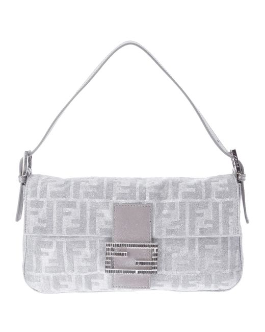 Fendi Gray 'Baguette' Shoulder Bag