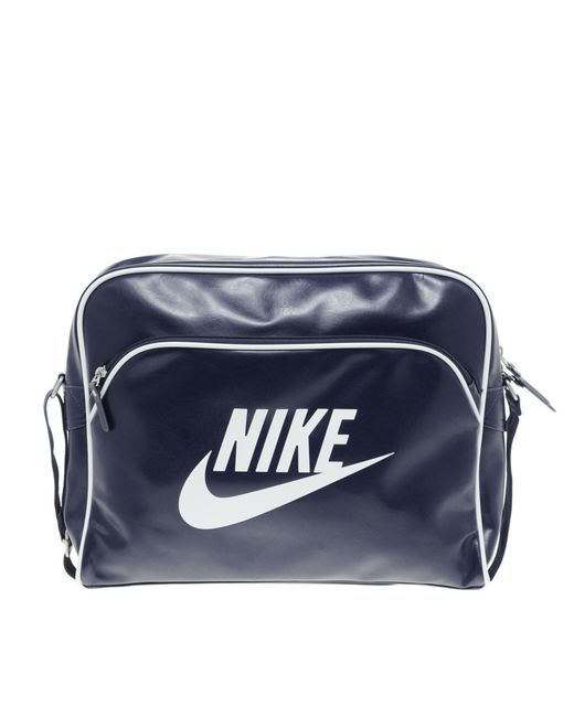Nike Blue Heritage Messenger Bag for men