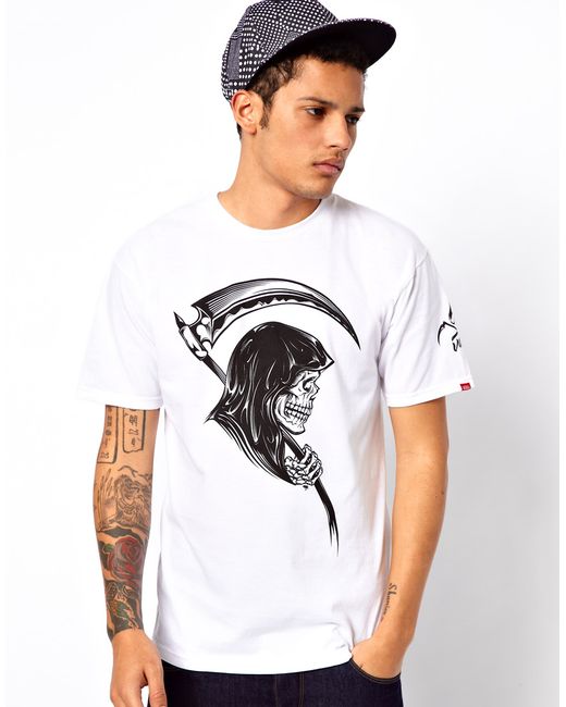 Vans Tshirt Scythe Reaper Print in 