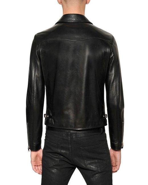 Saint Laurent Nappa Leather Jacket in Black for Men | Lyst UK