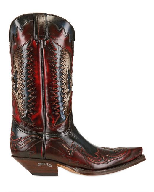 Sendra 40mm Leather Cowboy Boots in Red | Lyst