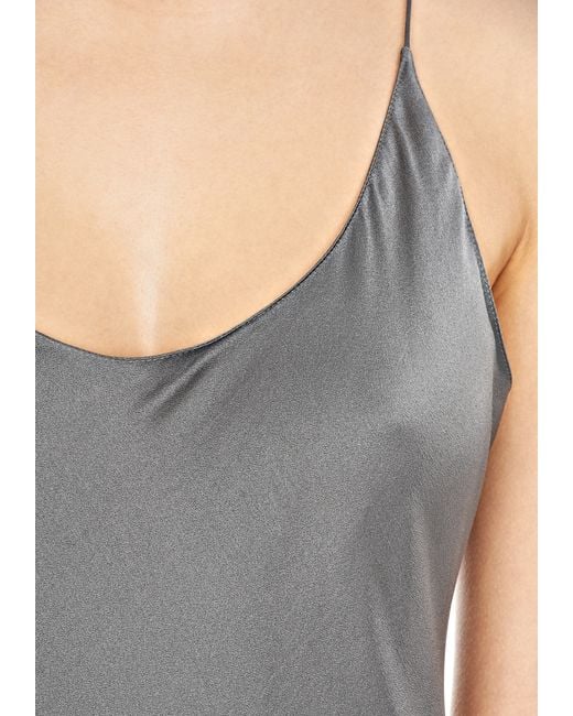 alexander wang silver dress T By Alexander Wang Metallic Panne Velvet Cami Long Dress