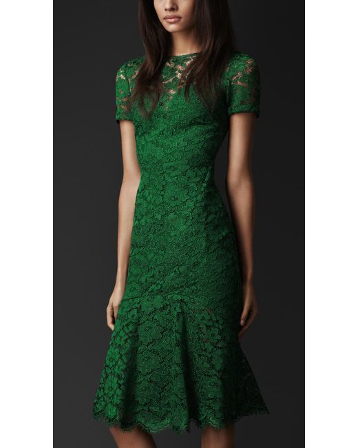 Burberry Prorsum Cutout Back Lace Dress 