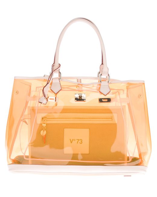 V73 Orange Clear Bag