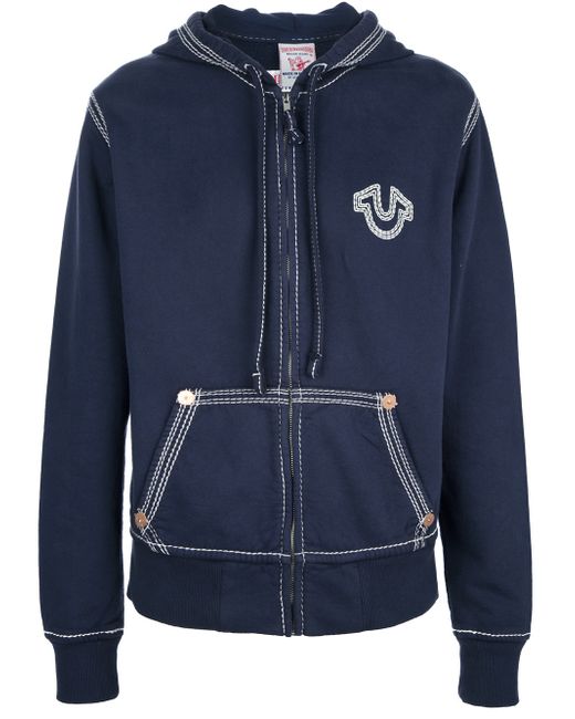 True Religion Hooded Sweater in Blue for Men Lyst