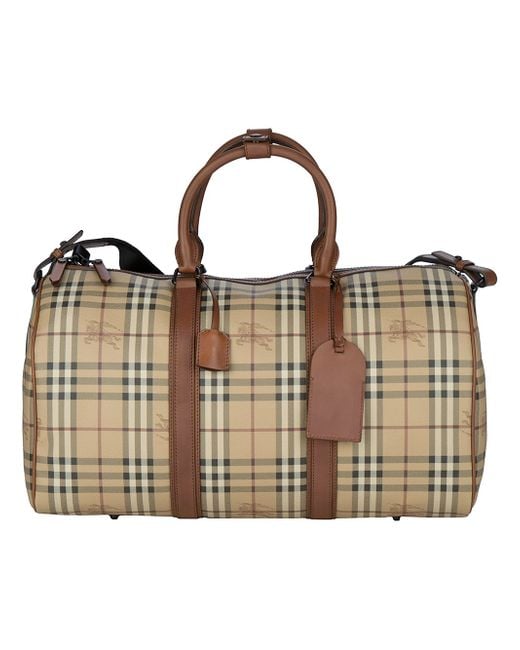 Burberry Brown Haymarket Holdall Bag for men