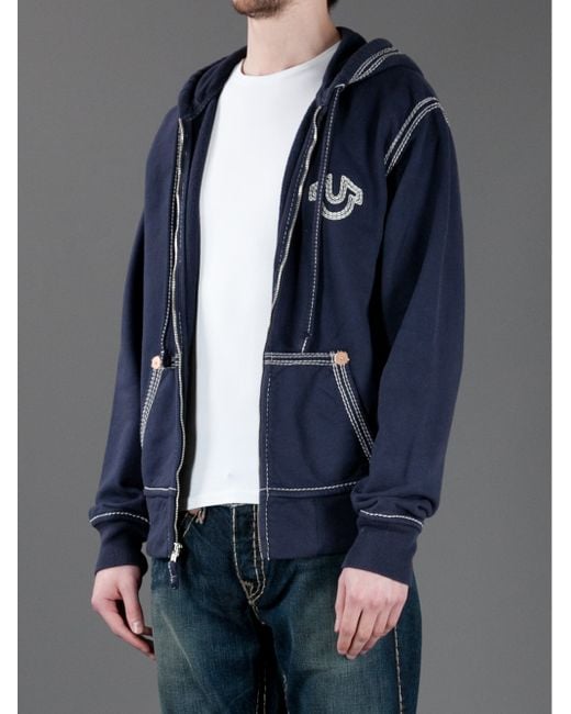 True Religion Hooded Sweater in Navy 