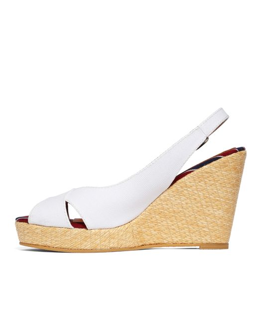 white wedge canvas shoes