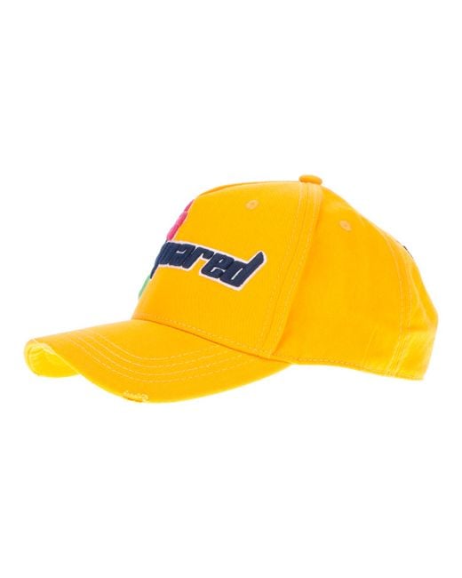 DSquared² Yellow Honolulu Hawaii Cap for men