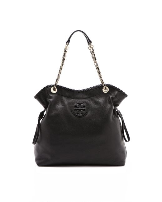 Tory Burch Black Marion Slouchy Tote