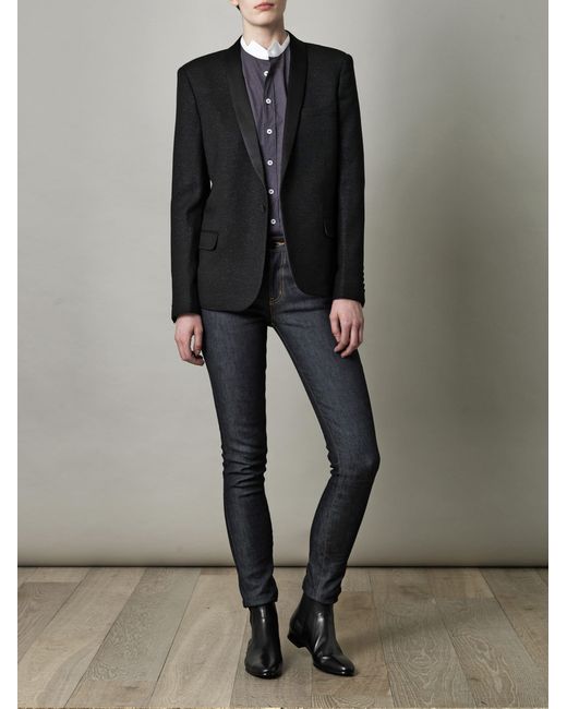 saint laurent boots with suit