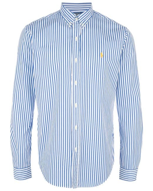 Polo Ralph Lauren Blue Pinstripe Shirt for men