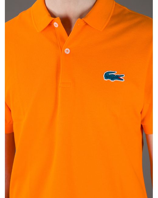 Lacoste L!ive Classic Shirt in Orange for Men | Lyst
