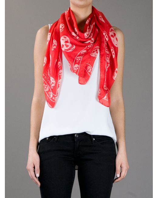 2019 year for lady- Mcqueen alexander scarf red photo 2019 year for lady- Mcqueen alexander scarf red photo