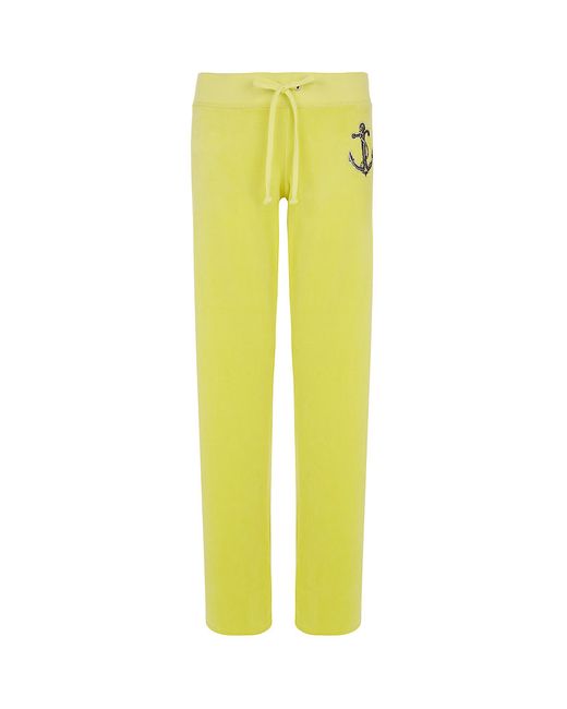 Juicy Couture Yellow Velour Logo Tracksuit Pants