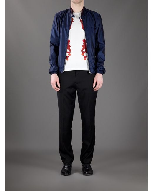 Gucci Bomber Jacket in Blue for Men Lyst