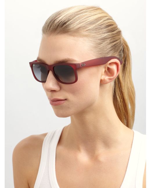 Justin Rubber Wayfarer Sunglasses 