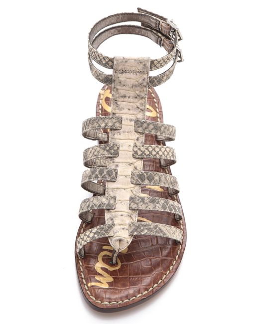 Sam Edelman Gilda Gladiator Sandals in Black/White (Black) Lyst