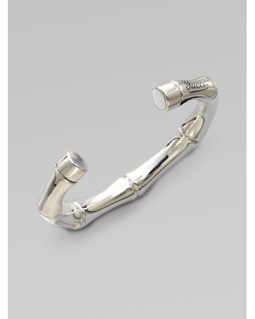 gucci silver bamboo bracelet