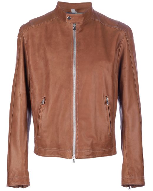 Delan Brown Leather Jacket for men