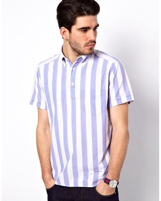 Gant Rugger Blue Shirt with Beach Boys Stripe for men