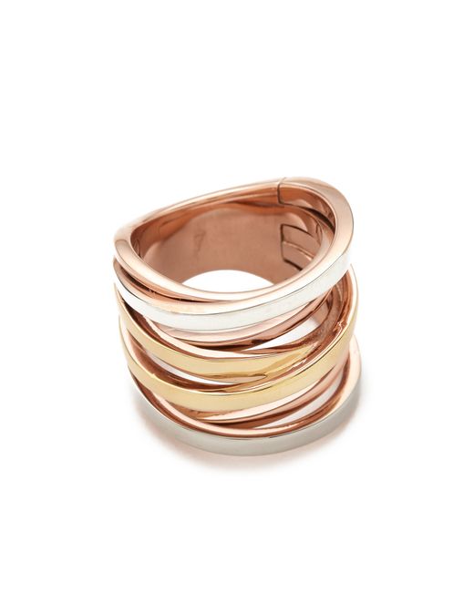 Michael Kors Metallic Brilliance Tritone Intertwined Ring