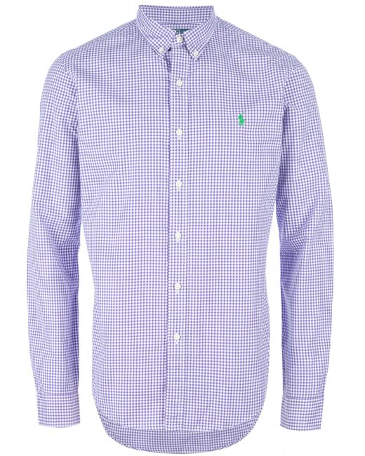 Polo Ralph Lauren Purple Gingham Button Down Shirt for men
