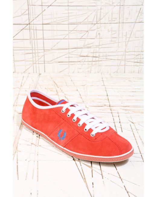 Fred Perry Fred Perry X Bradley Wiggins Suede Shoes in Red for men