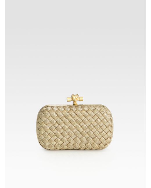 bottega metallic clutch