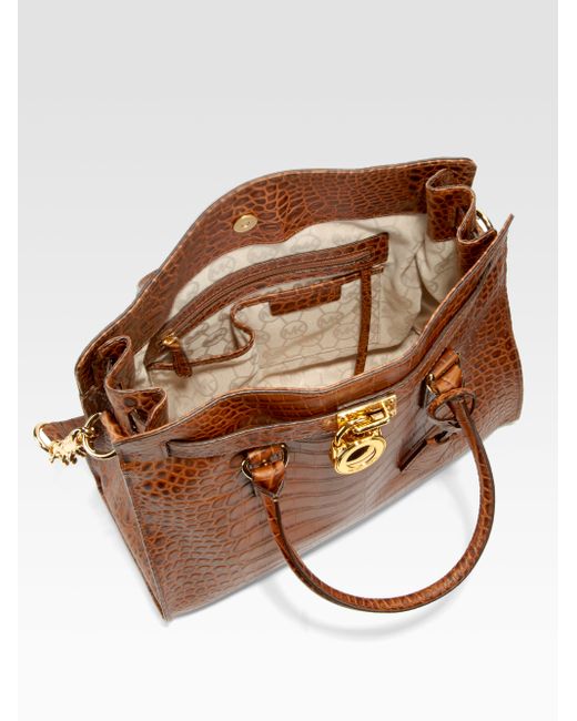 michael kors croc embossed bag