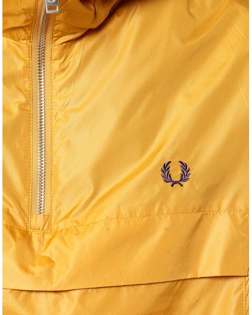Fred Perry Overhead Cagoule Jacket in Yellow for Men | Lyst