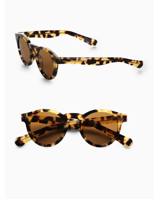 Polo Ralph Lauren Round Sunglasses in Brown for Men | Lyst